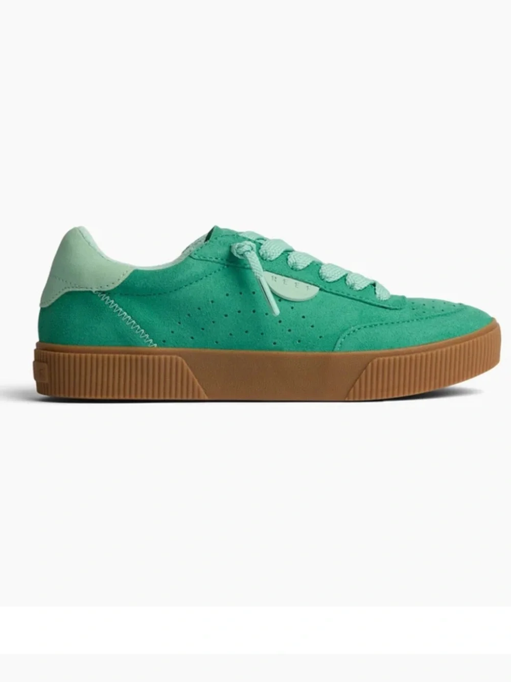REEF Lay Day Seas Green Duo Women's Leather Suede Lace Up Sneakers